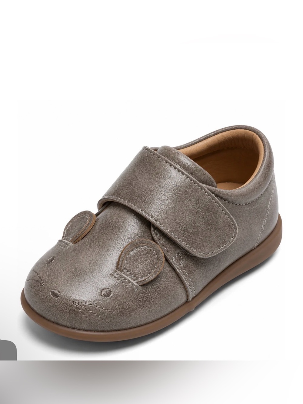 Little Mouse Leather toddler Shoe - Classic Comfort, adorable style! (Grey)